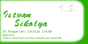 istvan sikolya business card